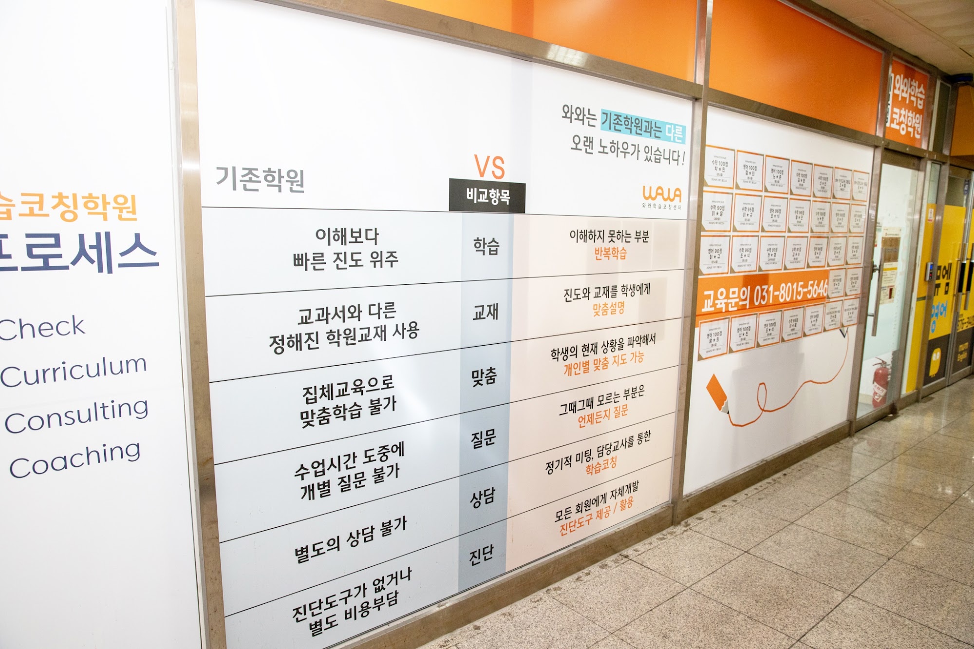 오산 금암동 와와학습코칭 세교점 4C 프로세스 안내 — Check·Curriculum·Consulting·Coaching
